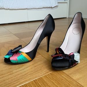 PUCCI Black Satin Heels